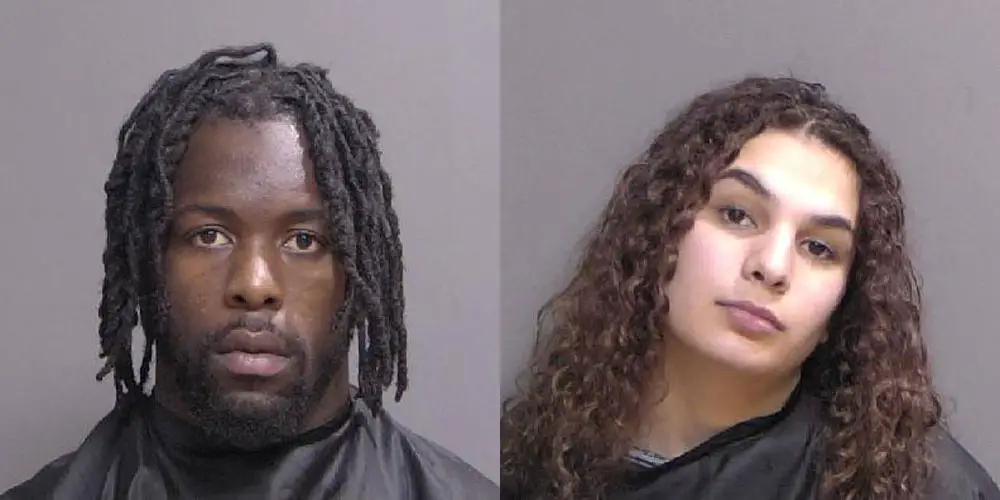 Kwentel Lakelvrick Moultrie, left, and Taylor Renee Manjarres face second-degree murder charges in connection with the killing of Zaire Roberts in Palm Coast's R-Section in DEcember. 