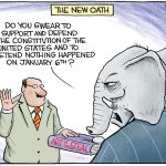 GOP's New Oath by Christopher Weyant, The Boston Globe.