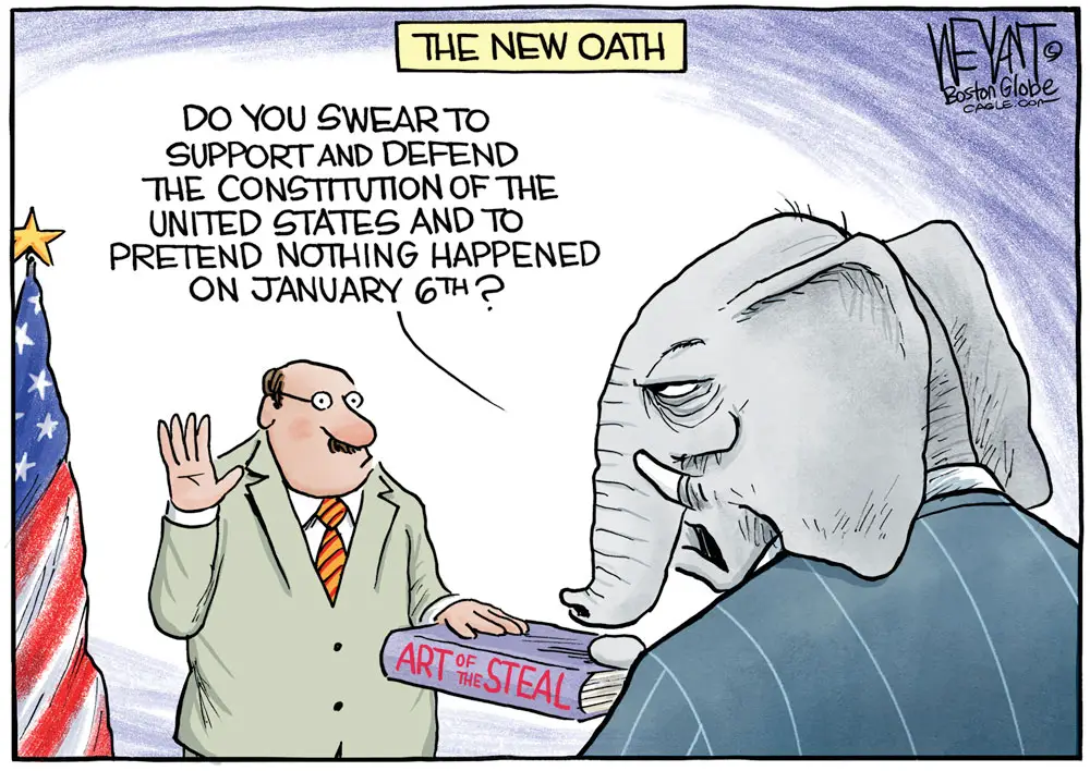  GOP's New Oath by Christopher Weyant, The Boston Globe.