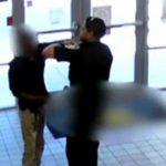 A still from video surveillance showing former Officer Mario Badia attacking a middle school student in Osceola County in 2015.