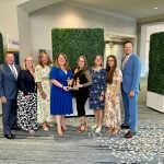 from left to right: Luke Givens (Chief Deputy/Chief Operations Officer), Dana Macdonald (Chief Administrative Officer), Heidi Petito (Senior Advisor), Nora McCall (Finance Clerk), Jennifer Ritter (Finance Clerk), Jennifer Barker (Chief Financial Officer), Nichole Buckles (Chief of Staff), and the Honorable Tom Bexley (Flagler Clerk of Court & Comptroller)