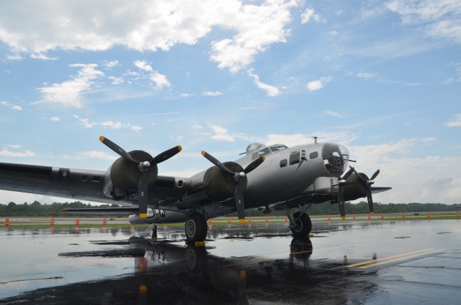 The Aluminum Overcast B-17 Flying Fortress. Click on the image for larger view. (© FlaglerLive)