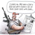 Bad Guy with a Gun by Adam Zyglis, The Buffalo News.