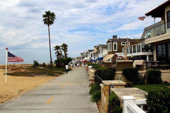 A row of vacation rental homes on Balboa Island, Calif. The vacation-rental industry is making another big push to eliminate local restrictions on vacation-rental properties in Florida. Flagler County government is resisting. (Prayitno) 