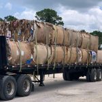 Flagler Beach's Sanitation Department is now in the cardboard baling business: it placed 18 tons of cardboard, or 24 bales, on a truck last month when the new system kicked off. (Rob Smith)
