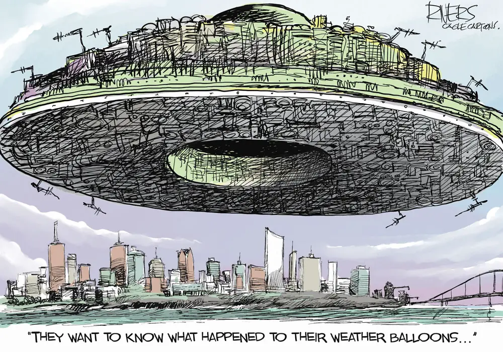 Weather Balloons by Rivers, CagleCartoons.com