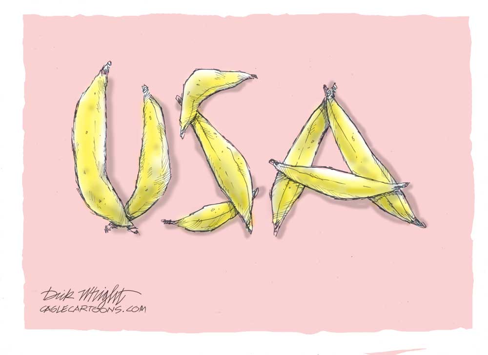 USA Banana Republic by Dick Wright, PoliticalCartoons.com