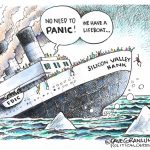 Silicon Valley Bank fail by Dave Granlund, PoliticalCartoons.com