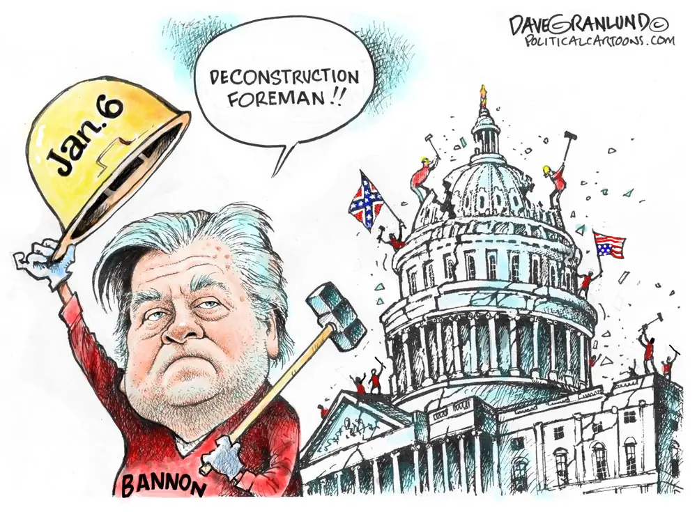 Bannon Jan 6 foreman by Dave Granlund, PoliticalCartoons.com