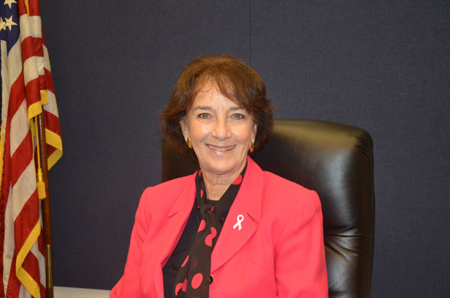 Barbara Revels is a two-term incumbent on the Flagler County Commission. (© FlaglerLive)