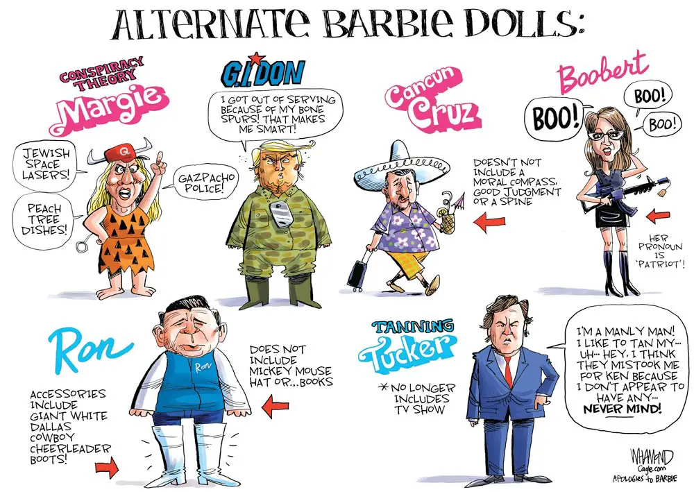 New Barbie Dolls by Dave Whamond, Canada, PoliticalCartoons.com