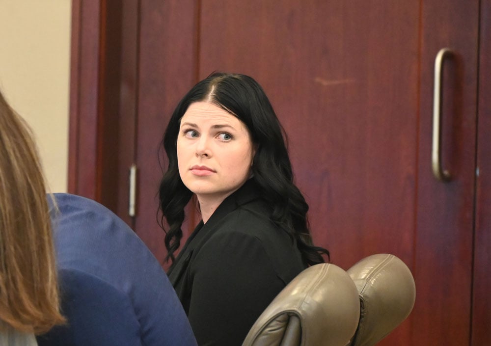 Autumn Bardisa in court today. (© FlaglerLive)
