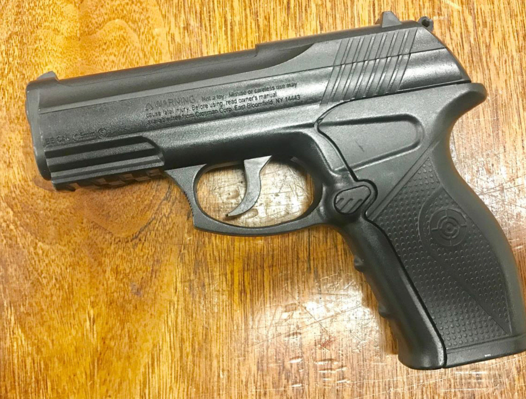 The BB gun allegedly used in Wednesday's incident at the periphery of Bunnell Elementary School, in an image provided Friday afternoon by the Bunnell Police Department. Click on the image for larger view.