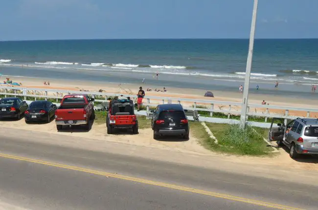 The area of surf in Flagler Beach, south of South 4th Street, where a woman is alleging that she may have been raped in the early morning of Oct. 14. (c FlaglerLive)
