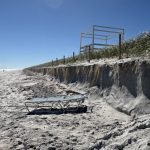 11 Street South across from the Ocean Club has difficult beach access with 4 to 5 foot scarp. Rope and posts are still in place.