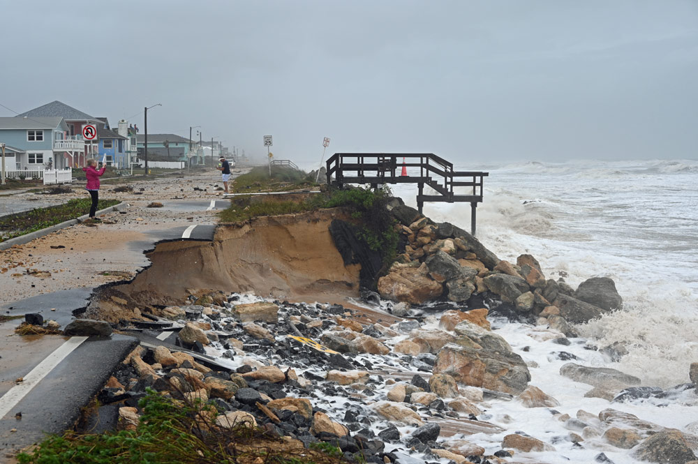 Before the beach was renourished and the dunes rebuilt. (© FlaglerLive)