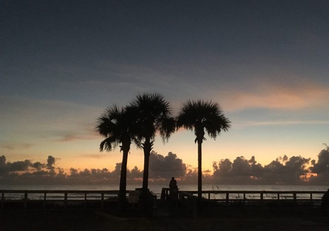 Flagler Beach City Commissioner Rick Belhumeur took that shot at dawn Sunday. Click on the image for larger view. (© FlaglerLive)