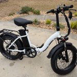 Former Flagler Beach Commissioner Rick Belhumeur's new 720-watt ebike. (© Rick Belhumeur for FlaglerLive)