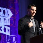 Reactionary political commentator Ben Shapiro speaks at the 2018 Politicon in Los Angeles. (The Conversation)