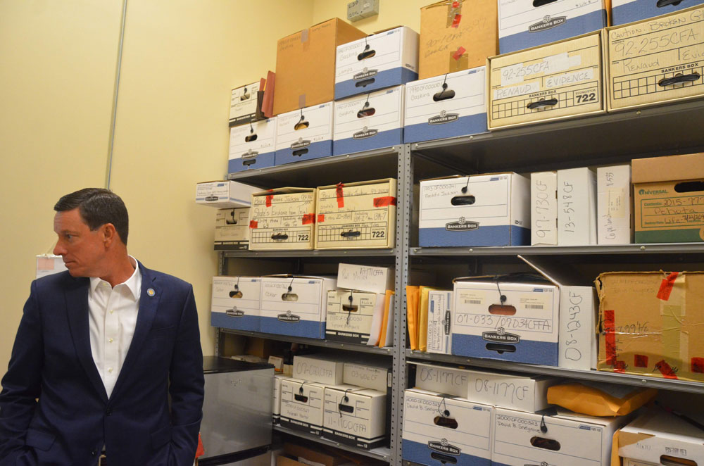 Clerk of Court Tom Bexley had to lay off personnel and ask the county commission for an emergency appropriation as a consequence of covid-related retrenchment. (© FlaglerLive)