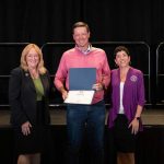 Flagler Clerk of Court Tom Bexley accepting the Clerk's Best Practices Excellence Program award recently at the Florida Clerk's Summer Conference. Photo credit: Florida Court Clerks & Comptrollers.