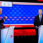 President Joe Biden and Republican presidential candidate Donald Trump participate in a presidential debate on June 27, 2024, in Atlanta. Biden’s been faced with growing calls to exit the race ever since.