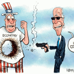 Biden Not Concerned by Rick McKee, CagleCartoons.com