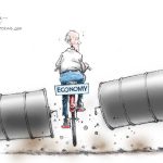Biden Economy Bike by Dick Wright, PoliticalCartoons.com
