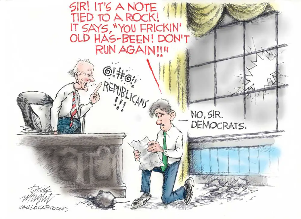 Democrats Don't Want Biden by Dick Wright, PoliticalCartoons.com