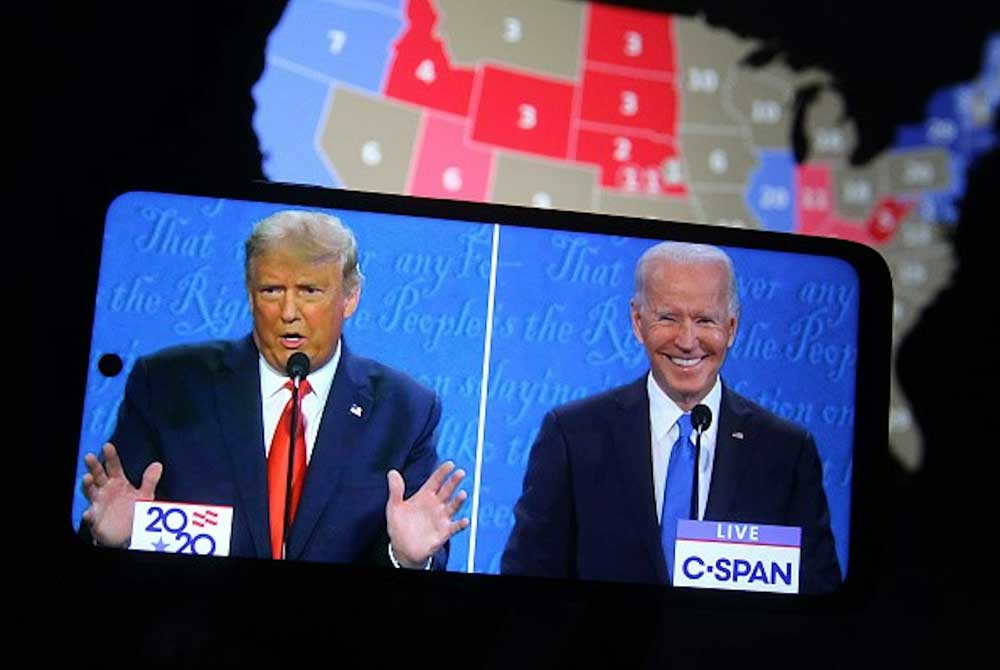 This image of Trump and Biden was taken during the 2020 presidential debate in Nashville, Tenn. 