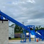 "Big Blue," Flagler Beach's new glass-crushing machine. (Flagler Beach)