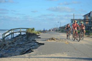 Keeping the road closed is posing a challenge to authorities. Click on the image for larger view. (c FlaglerLive)