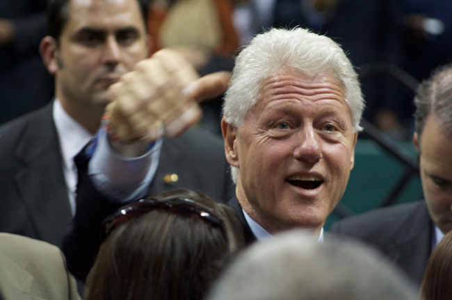 Bill Clinton, seen here in an appearance in North Carolina, spent Saturday in Florida, campaigning for Charlie Crist and other Democrats. (Justin Ruckman)