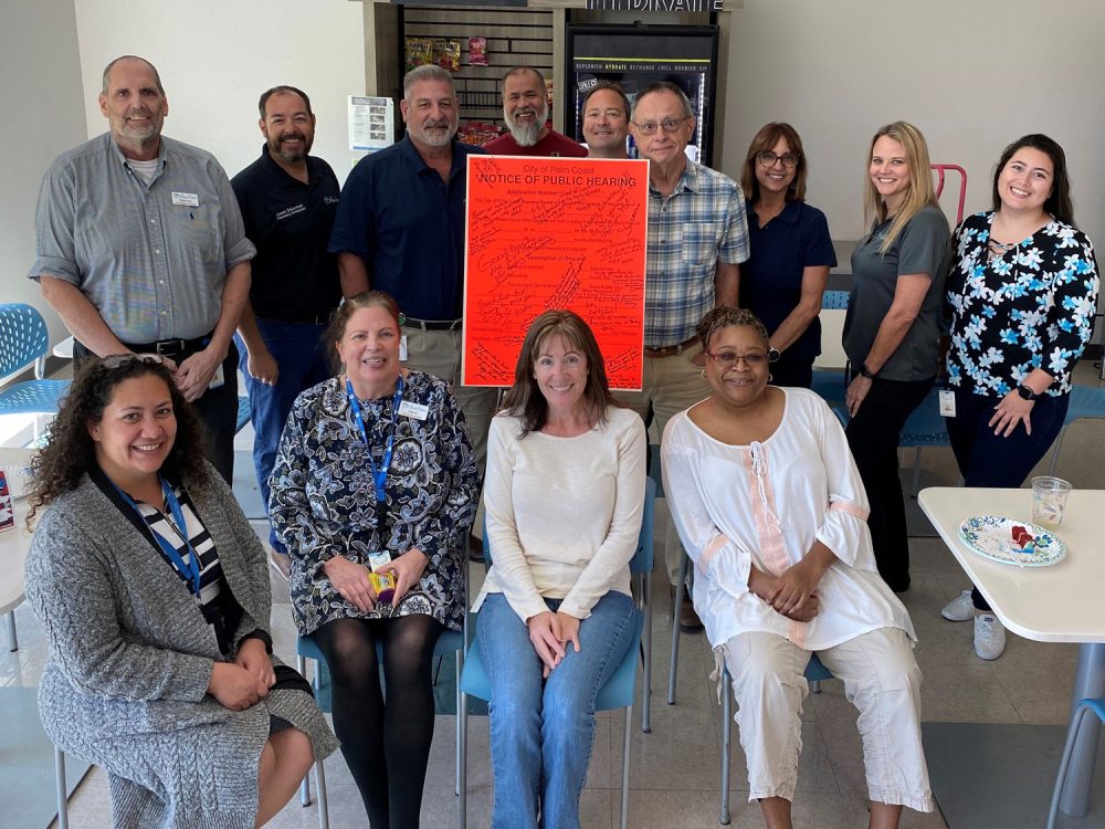 They have a sense of humor in Palm Coast: Bill Hoover's retirement card is one of those scarlet-orange hearing notices that send alarm bells every time they're planted on a lot about to be clear-cut or rezoned, then clear-cut. (Palm Coast)