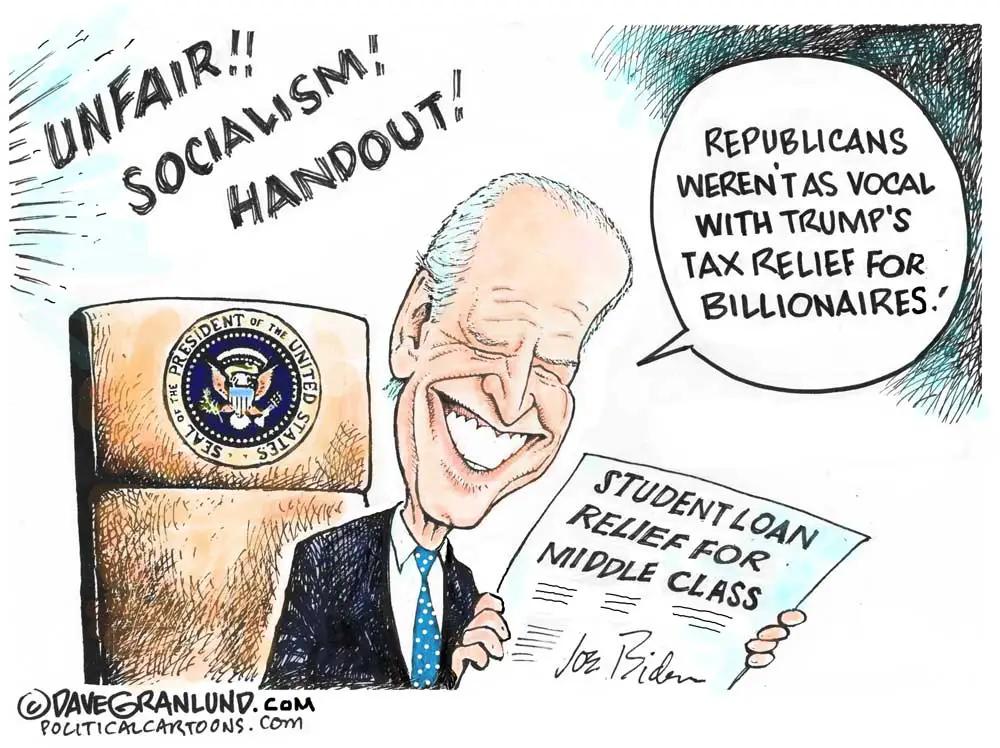 Biden Student Loan Relief by Dave Granlund, PoliticalCartoons.com