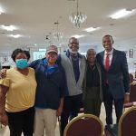 Officers were elected at the initial meeting. They are from left to right: Lori Robinson, 1st Vice President, Ralph Lightfoot, Treasurer, Carl Jones, President, Maria Bosley, 2nd Vice President, and not pictured is Agnes Lightfoot, Secretary.