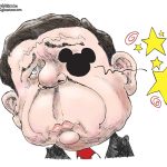 DeSantis Black Eye by Bill Day, FloridaPolitics.com