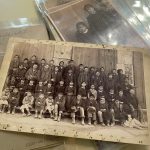 A photograph archived at the Center for Southwest Research at the University of New Mexico in Albuquerque shows a group of Indigenous students who attended the Ramona Industrial School in Santa Fe.