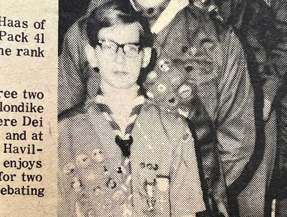 Poughkeepsie Journal, 13 years old. " when myself and two other two other boys got their Eagle awards. And when I when mom passed away a year ago I was going through her stuff and I said Oh mom, I am so happy you did this."