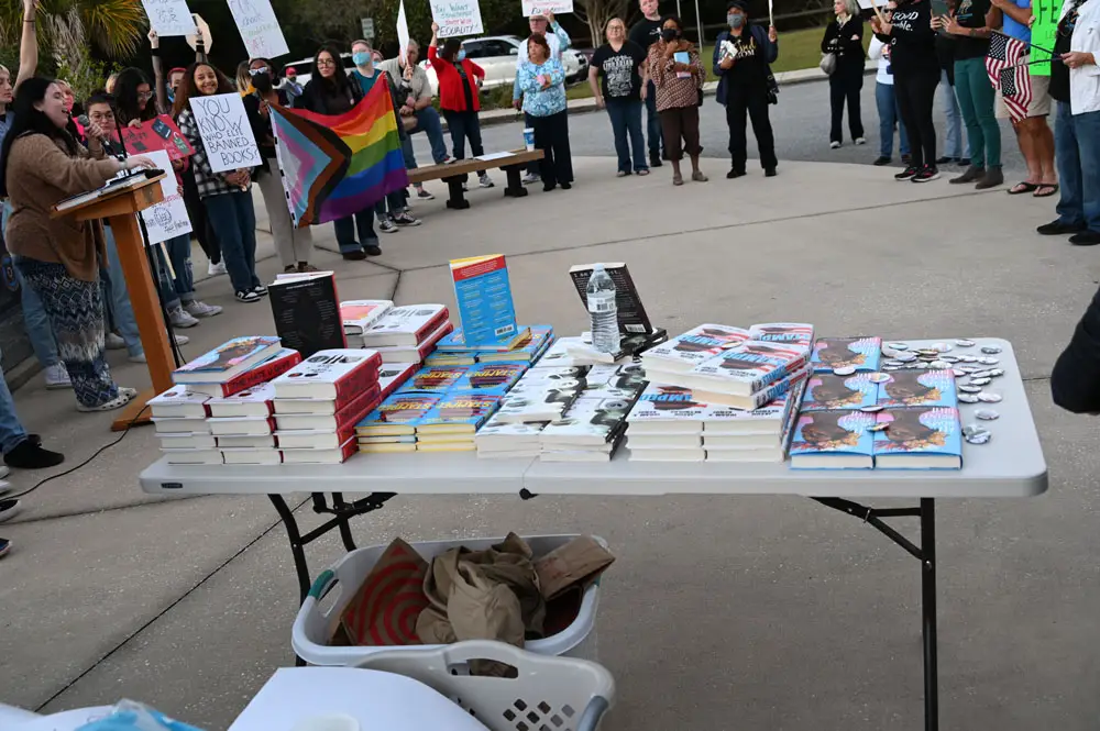 As in the rest of the country, the books targeted for bans by Flagler County School Board member Jill Woolbright are by or about marginalized people. (© FlaglerLive)