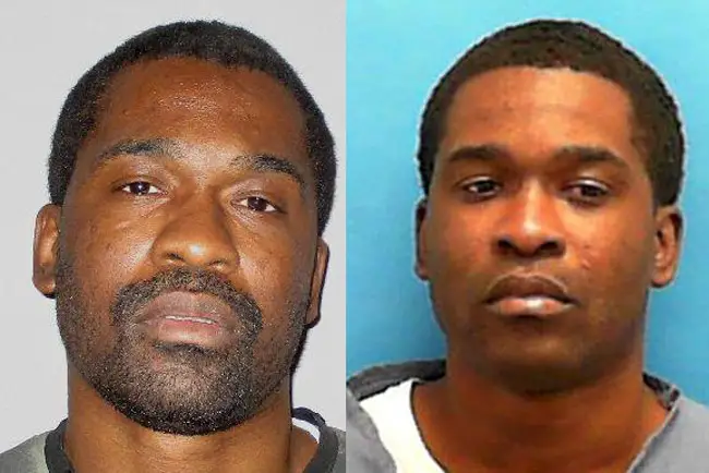 Brandon Washington in his latest shots--from the Flagler County jail, left, and at the Florida prison system.