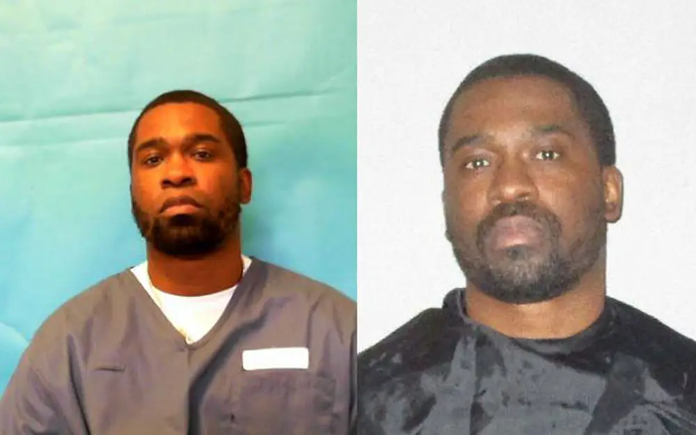 Brandon Washington, now 34, in his latest shots from Florida prisons and the Flagler Sheriff's Office. 