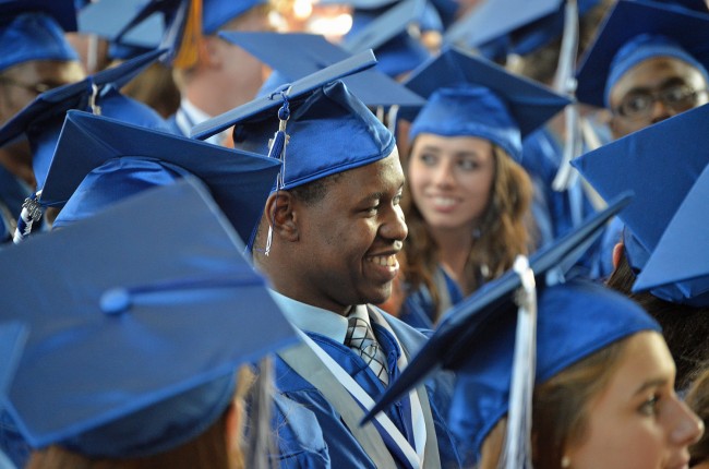 The great Brian Dieudonne, one of Matanzas High School's 340 graduates Friday evening. (© FlaglerLive)