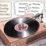 Record Mass Shootings in January by Adam Zyglis, The Buffalo News.