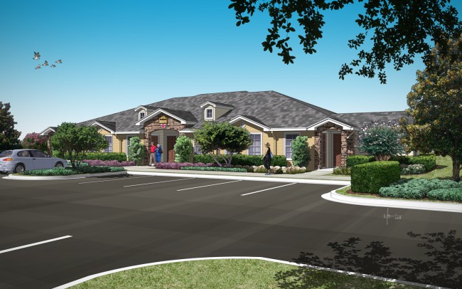 Brookhaven in an artist's rendering. click on the image for larger view. (Palm Coast)