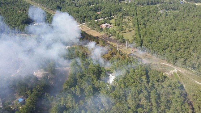 An image taken by the Fire Flight crew this afternoon above the Eagle Rock fire. Click on the image for larger view. 