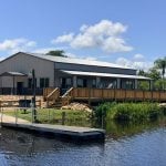 The new Bull Creek Fish Camp. The County Commission is expected to approve a five-year lease to a restaurant operator on Monday. (© FlaglerLive)
