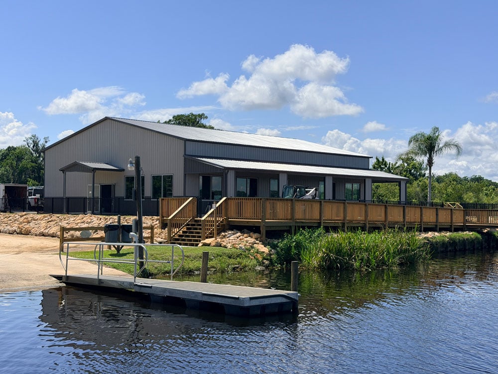 The new Bull Creek Fish Camp. The County Commission is expected to approve a five-year lease to a restaurant operator on Monday. (© FlaglerLive)
