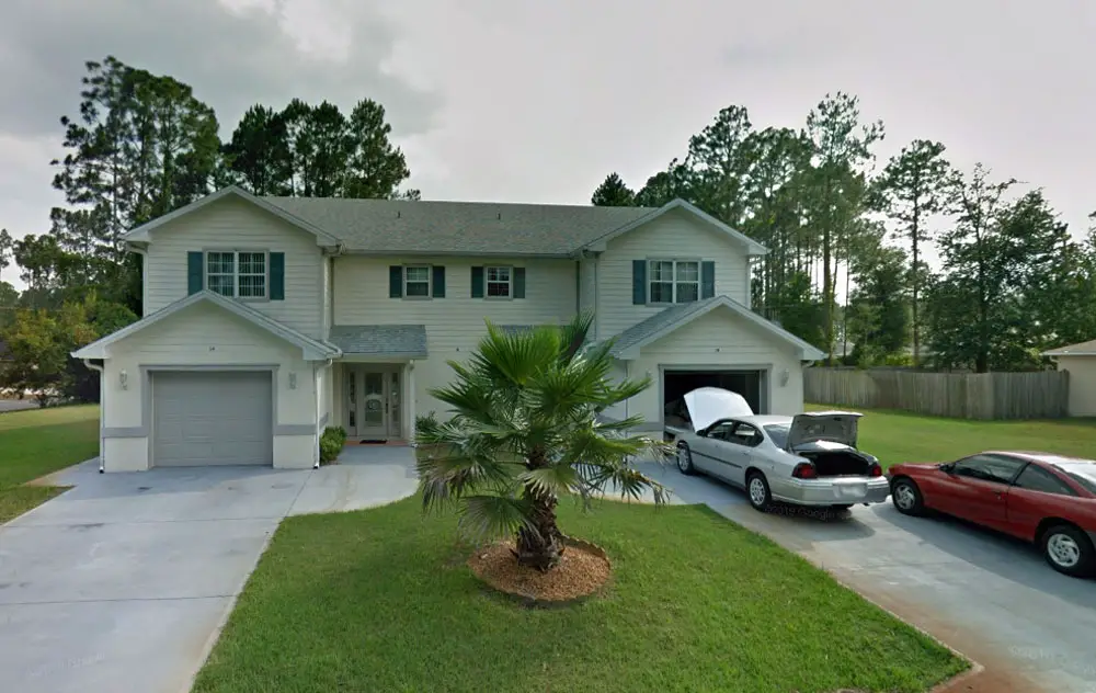 The duplex at Bunker Knoll Lane where the double shooting is reported to have taken place. (Google)