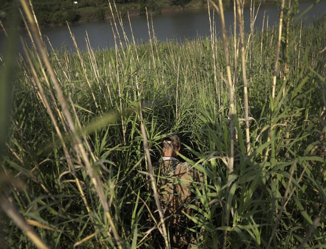 In the weeds: a member of the U.S. Border Patrol. (Border Patrol)